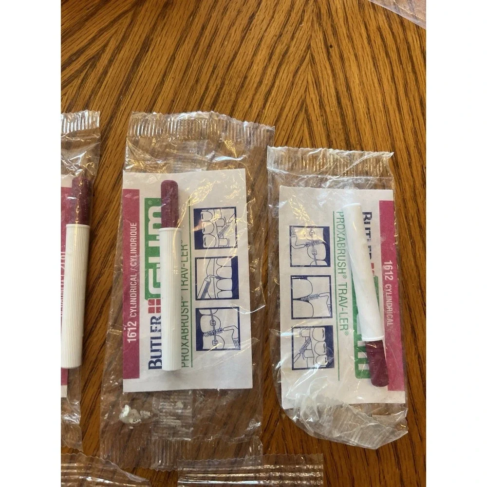 Gum Trav-ler & Proxabrush Go In Between Mini Travel Toothbrush Set Lot 5 Pieces